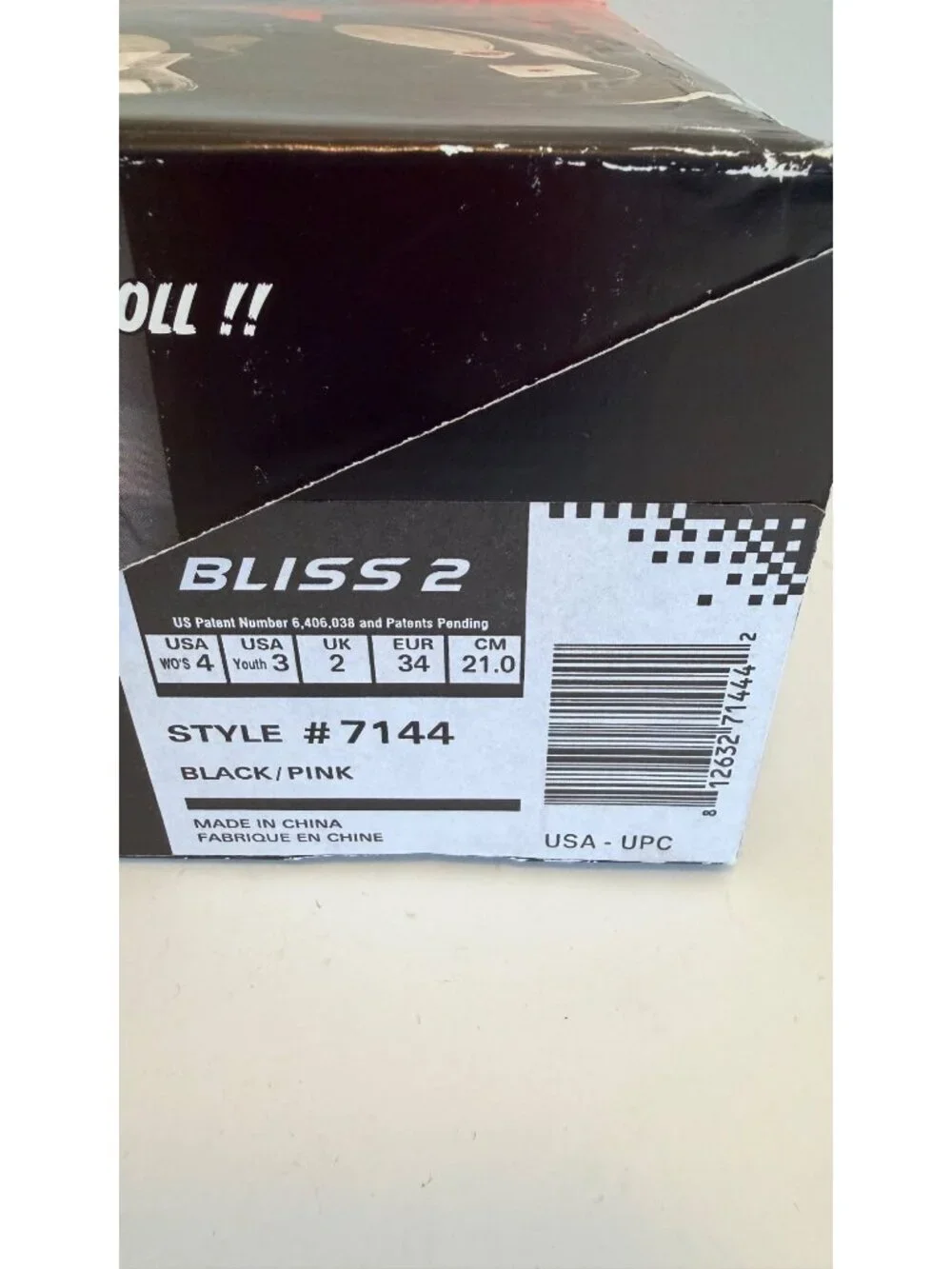 Heelys Bliss 2 Youth Roller Shoes Black/Pink Size 3 With Box & Accessories #7114